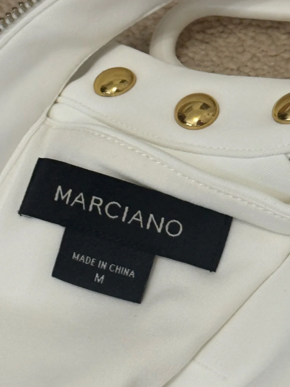 Marciano White Stud-Embellished Halter Midi Dress - Picture 7 of 8